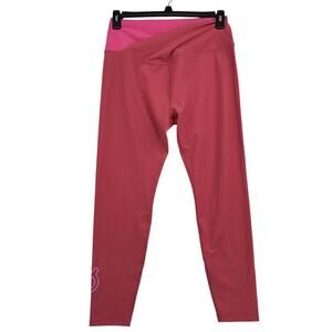 Peloton High Rise Ankle Leggings Size XL Pink Cross Over Waist Athletic Pant